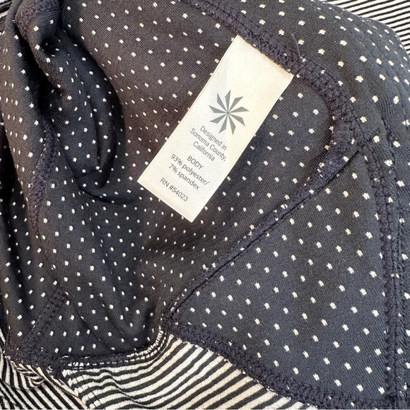 Athleta Heavenly Hail Navy White Stripe Zip Hoodie Pullover Women’s M - Picture 9 of 10